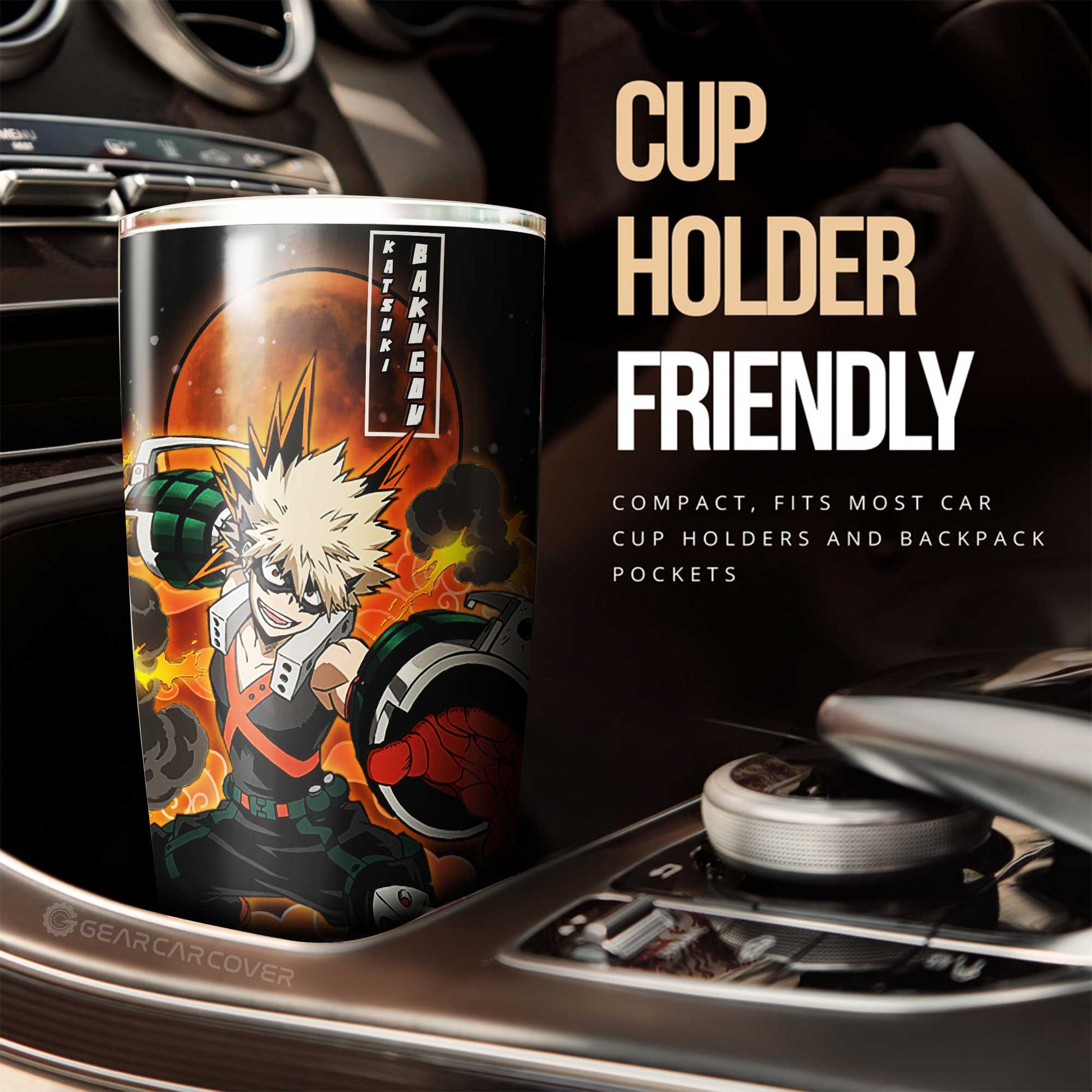 Katsuki Bakugo Tumbler Cup Custom Car Interior Accessories - Gearcarcover - 2