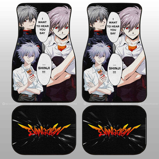 Kaworu Nagisa Car Floor Mats Custom NGE - Gearcarcover - 2