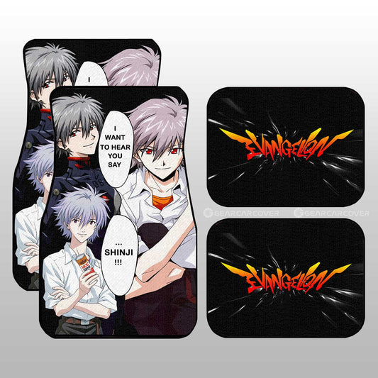 Kaworu Nagisa Car Floor Mats Custom NGE - Gearcarcover - 1