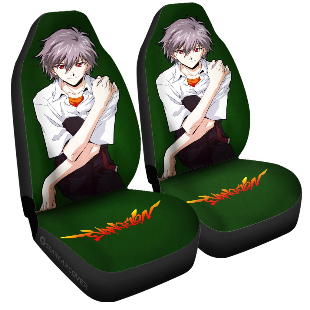 Kaworu Nagisa Car Seat Covers Custom NGE Car Accessories - Gearcarcover - 3