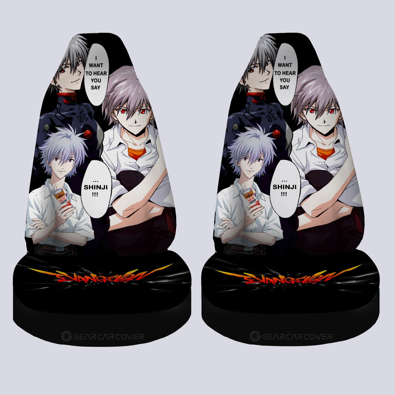 Kaworu Nagisa Car Seat Covers Custom NGE - Gearcarcover - 4