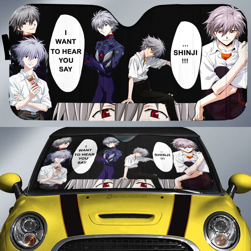 Kaworu Nagisa Car Sunshade Custom NGE - Gearcarcover - 1