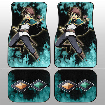 Kazuma Satou Car Floor Mats Custom Anime Car Accessories - Gearcarcover - 1