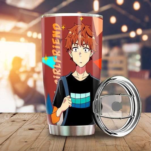 Kazuya Kinoshita Tumbler Cup Custom Rent A Girlfriend Car Accessories - Gearcarcover - 1