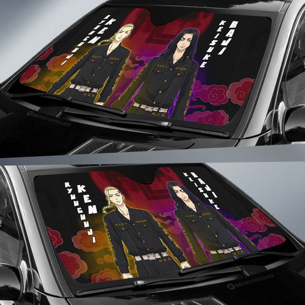 Ken Ryuguji And Keisuke Baji Car Sunshade Custom Car Accessories - Gearcarcover - 2