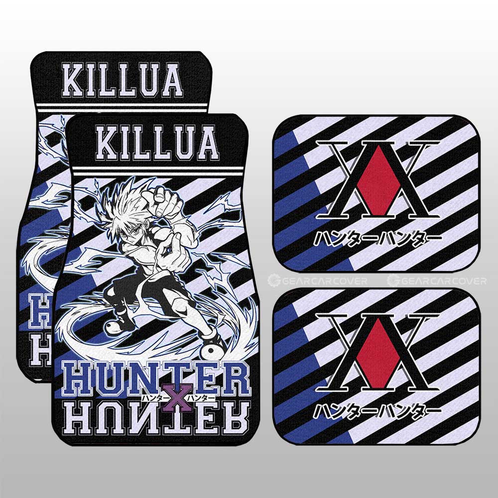 Killua Zoldyck Car Floor Mats Custom Car Accessories - Gearcarcover - 3
