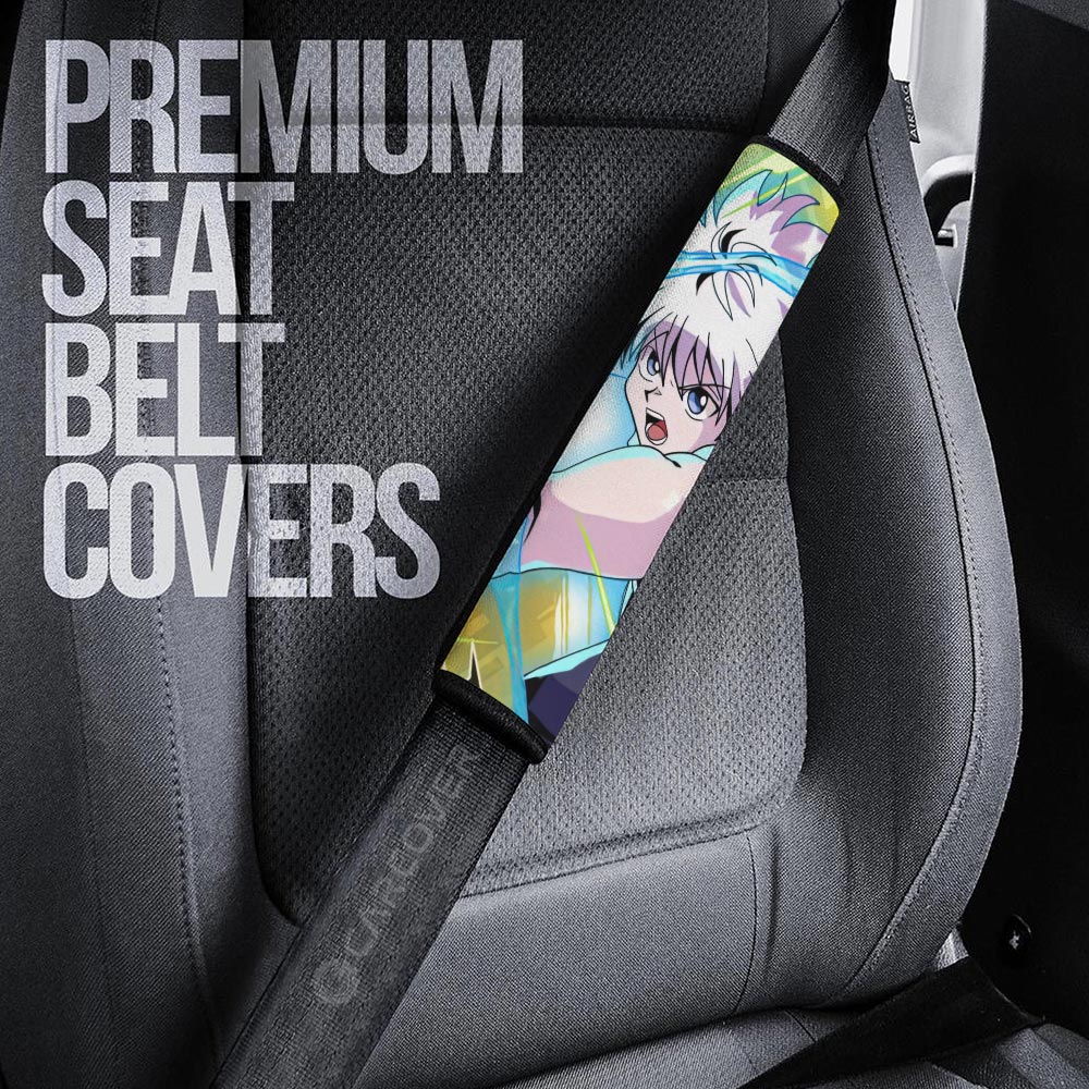 Killua Zoldyck Seat Belt Covers Custom Car Accessories - Gearcarcover - 2