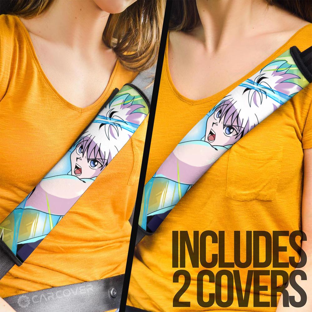 Killua Zoldyck Seat Belt Covers Custom Car Accessories - Gearcarcover - 3