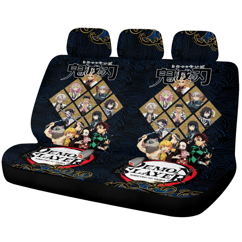 Kimetsu No Yaiba Demon Slayer Car Back Seat Cover Set Manga Mixed Anime - Gearcarcover - 1