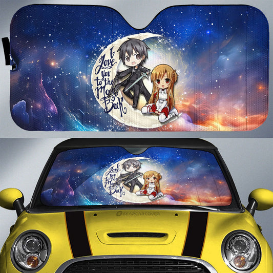 Kirito And Asuna Car Sunshade Custom Car Accessories - Gearcarcover - 1