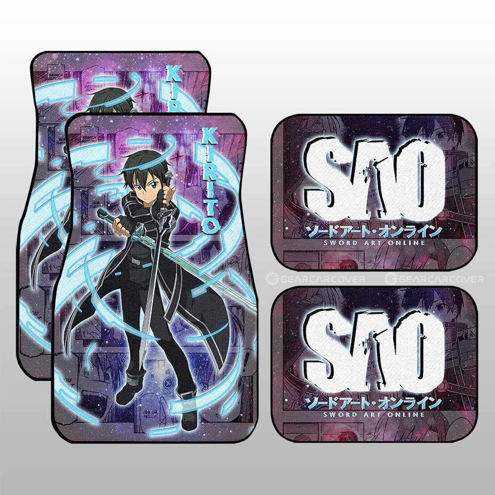 Kirito Car Floor Mats Custom Manga Galaxy Style - Gearcarcover - 1