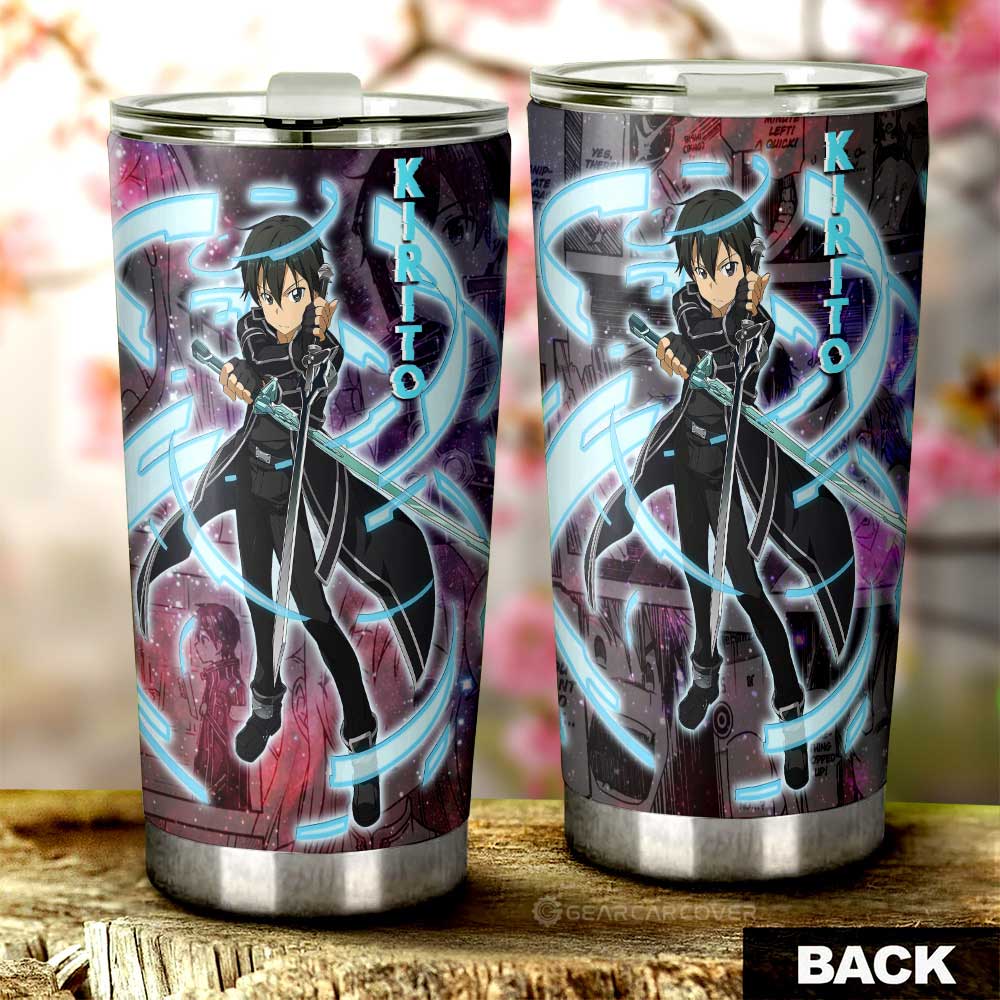 Kirito Tumbler Cup Custom Manga Galaxy Style - Gearcarcover - 3