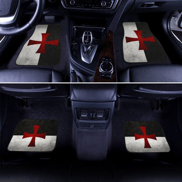Knight Templar Car Floor Mats Custom Symbol Car Accessories - Gearcarcover - 1