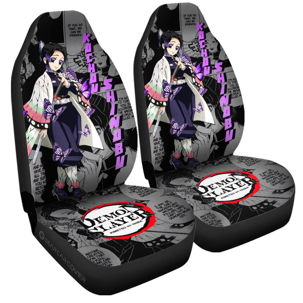 Kochou Shinobu Car Seat Covers Custom Mix Mangas - Gearcarcover - 3