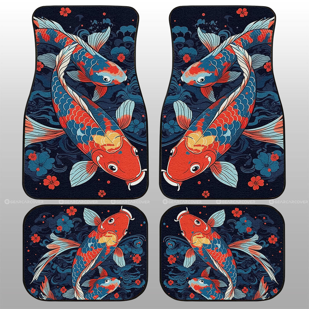 Koi Fish Car Floor Mats Custom Car Accessories - Gearcarcover - 1