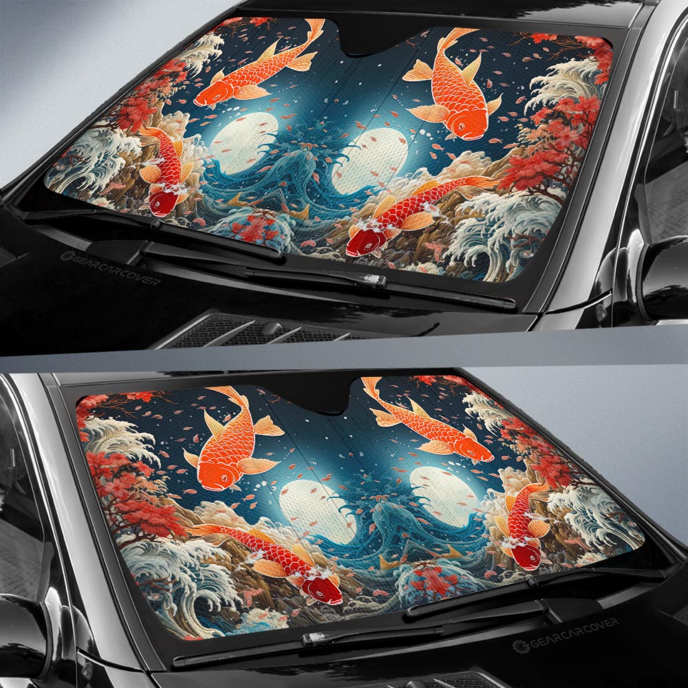 Koi Fish Car Sunshade Custom Car Accessories - Gearcarcover - 2