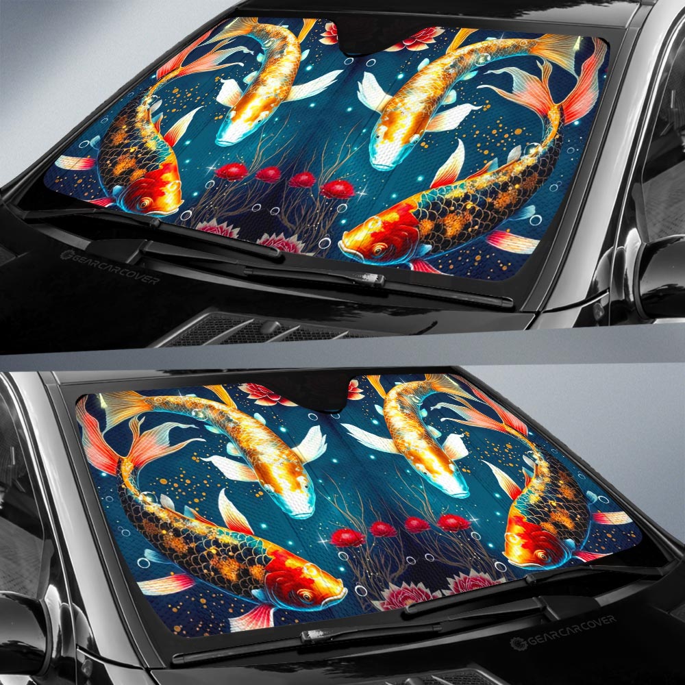 Koi Fish Car Sunshade Custom Car Accessories - Gearcarcover - 2