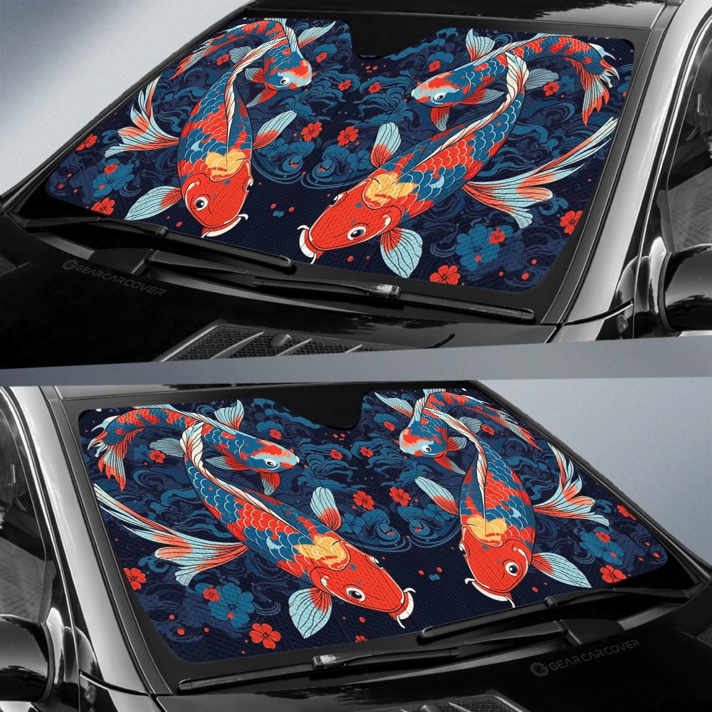 Koi Fish Car Sunshade Custom Car Accessories - Gearcarcover - 2