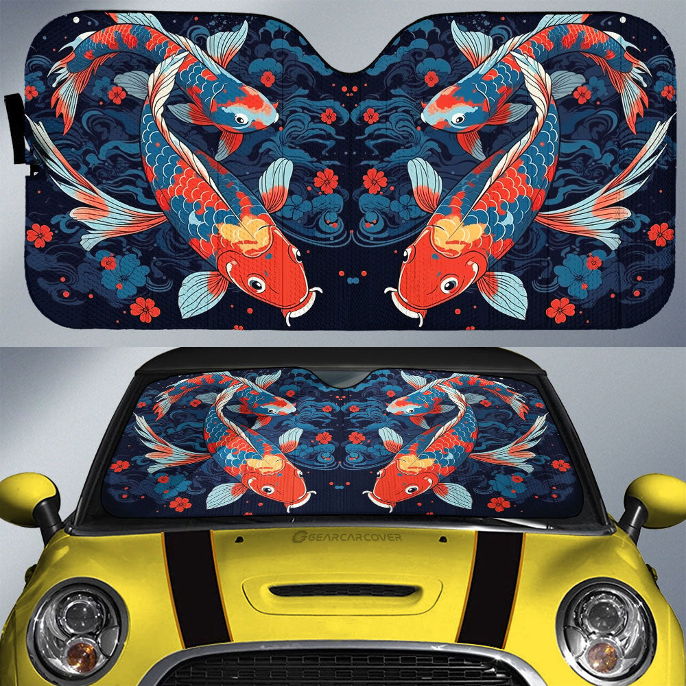 Koi Fish Car Sunshade Custom Car Accessories - Gearcarcover - 1