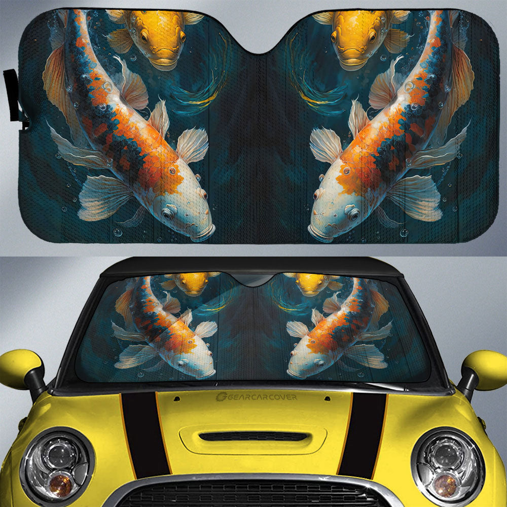 Koi Fish Car Sunshade Custom Car Accessories - Gearcarcover - 1