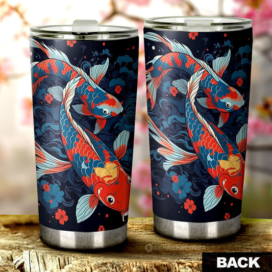 Koi Fish Tumbler Cup Custom Car Accessories - Gearcarcover - 2