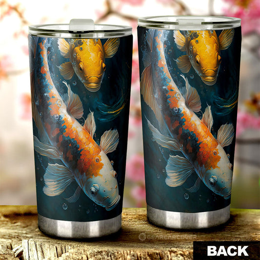 Koi Fish Tumbler Cup Custom Car Accessories - Gearcarcover - 2