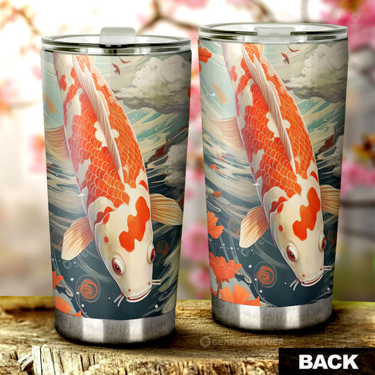 Koi Fish Tumbler Cup Custom Car Accessories - Gearcarcover - 2