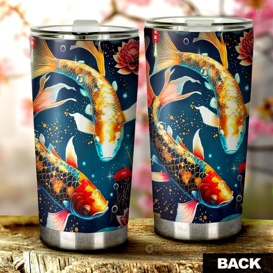 Koi Fish Tumbler Cup Custom Car Accessories - Gearcarcover - 2