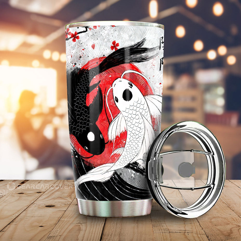 Koi Fish Tumbler Cup Custom Car Accessories - Gearcarcover - 1