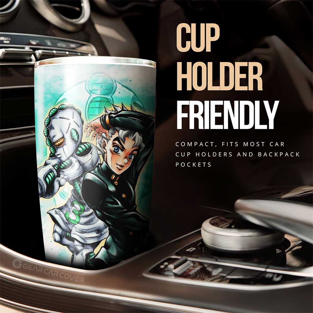 Koichi Hirose Tumbler Cup Custom Bizarre Adventures - Gearcarcover - 2