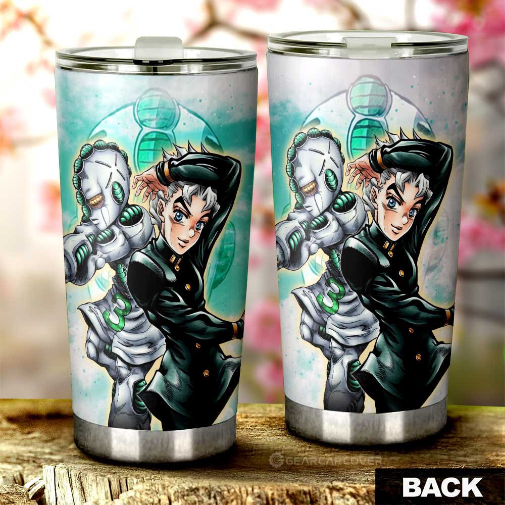 Koichi Hirose Tumbler Cup Custom Bizarre Adventures - Gearcarcover - 3