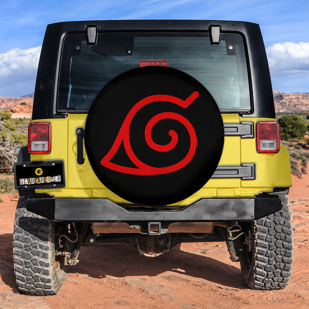 Konoha Symbol Spare Tire Covers Custom Anime Car Accessories - Gearcarcover - 3