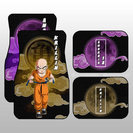 Krillin And Android 18 Car Floor Mats Custom Car Accessories - Gearcarcover - 2