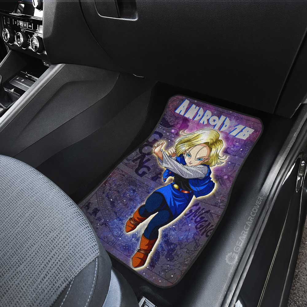 Krillin And Android 18 Car Floor Mats Custom Galaxy Style Car Accessories - Gearcarcover - 4