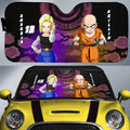 Krillin And Android 18 Car Sunshade Custom Car Accessories - Gearcarcover - 1