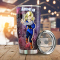 Krillin And Android 18 Tumbler Cup Custom Car Accessories Galaxy Style - Gearcarcover - 2