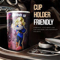 Krillin And Android 18 Tumbler Cup Custom Car Accessories Galaxy Style - Gearcarcover - 3