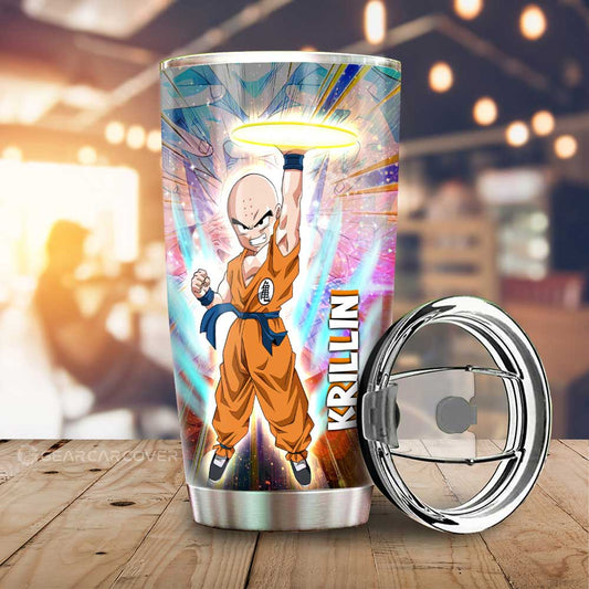 Krillin And Android 18 Tumbler Cup Custom Car Accessories - Gearcarcover - 2