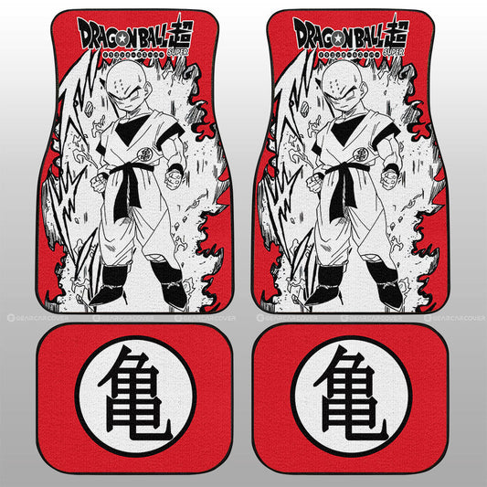 Krillin Car Floor Mats Custom Car Accessories Manga Style For Fans - Gearcarcover - 2