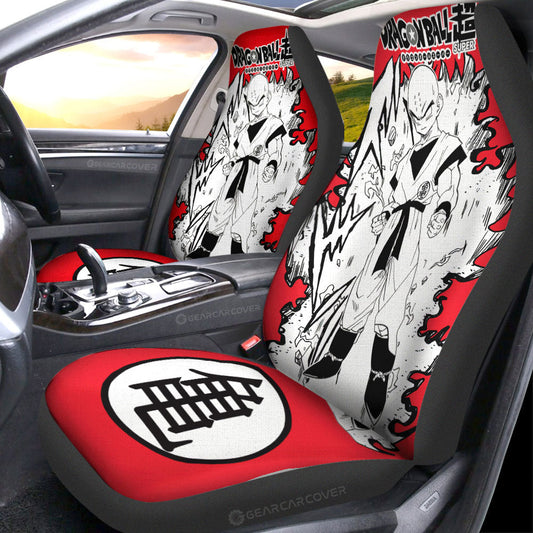 Krillin Car Seat Covers Custom Car Accessories Manga Style For Fans - Gearcarcover - 2
