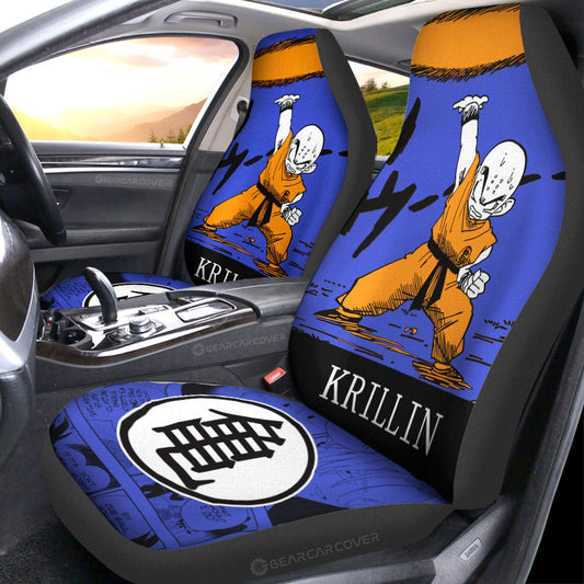 Krillin Car Seat Covers Custom Manga Color Style - Gearcarcover - 2