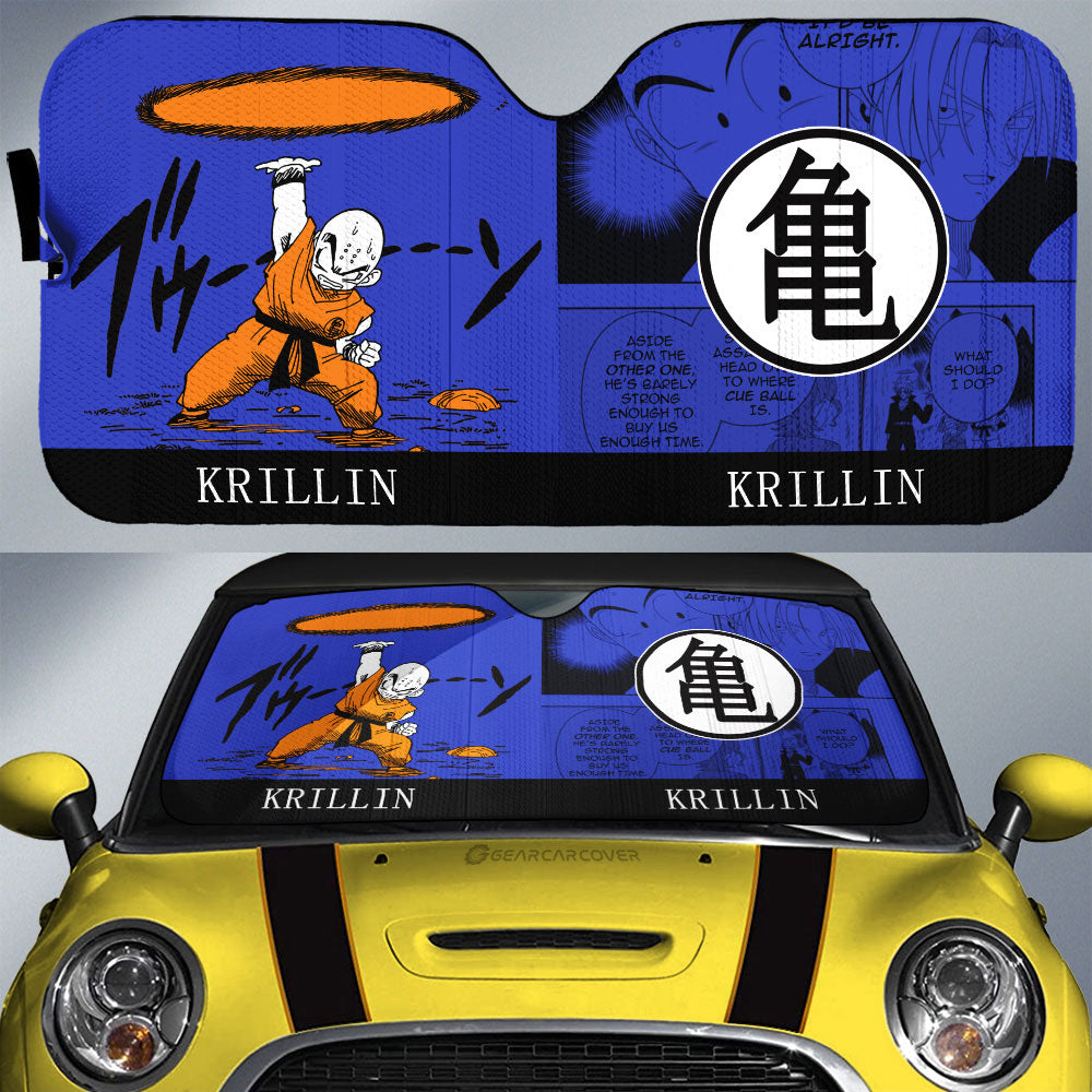 Krillin Car Sunshade Custom Manga Color Style - Gearcarcover - 1