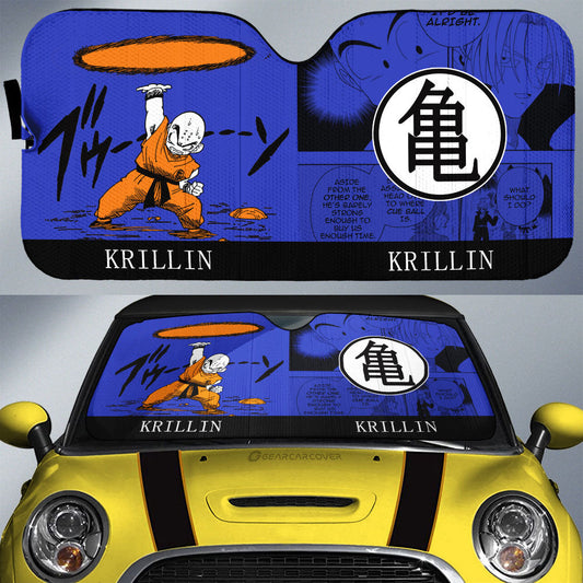 Krillin Car Sunshade Custom Manga Color Style - Gearcarcover - 1