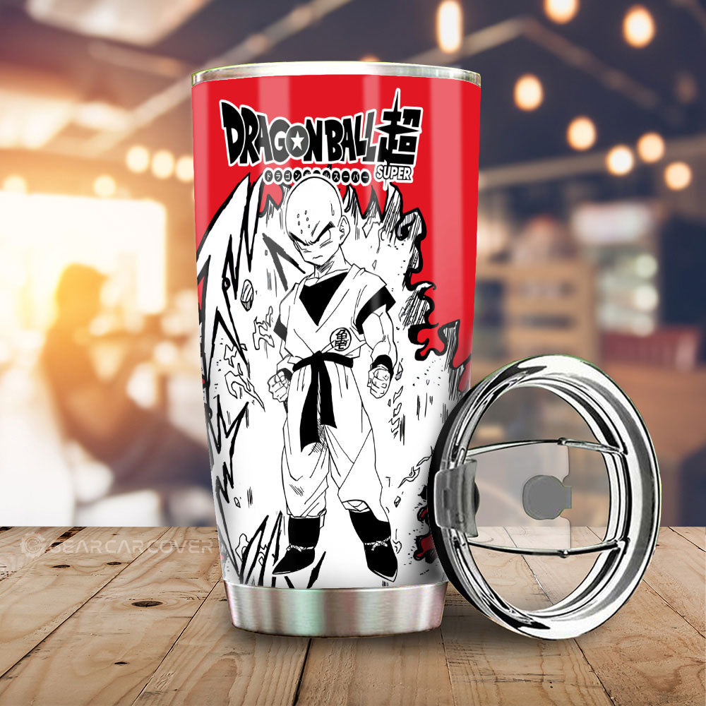 Krillin Tumbler Cup Custom Car Accessories Manga Style For Fans - Gearcarcover - 1