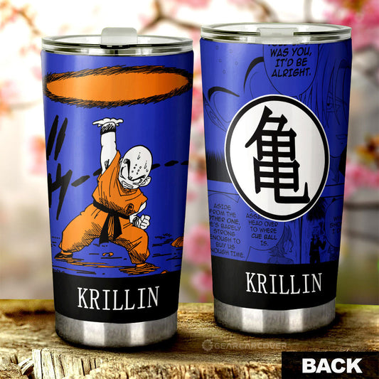 Krillin Tumbler Cup Custom Manga Color Style - Gearcarcover - 1