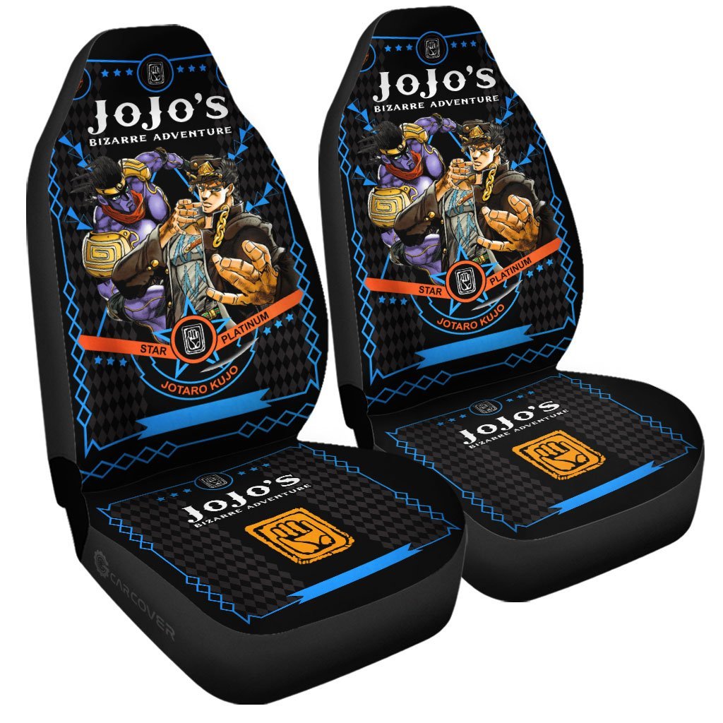 Kujo Jotaro Car Seat Covers Custom Anime JoJo's Bizarre Adventure Car Accessories - Gearcarcover - 3