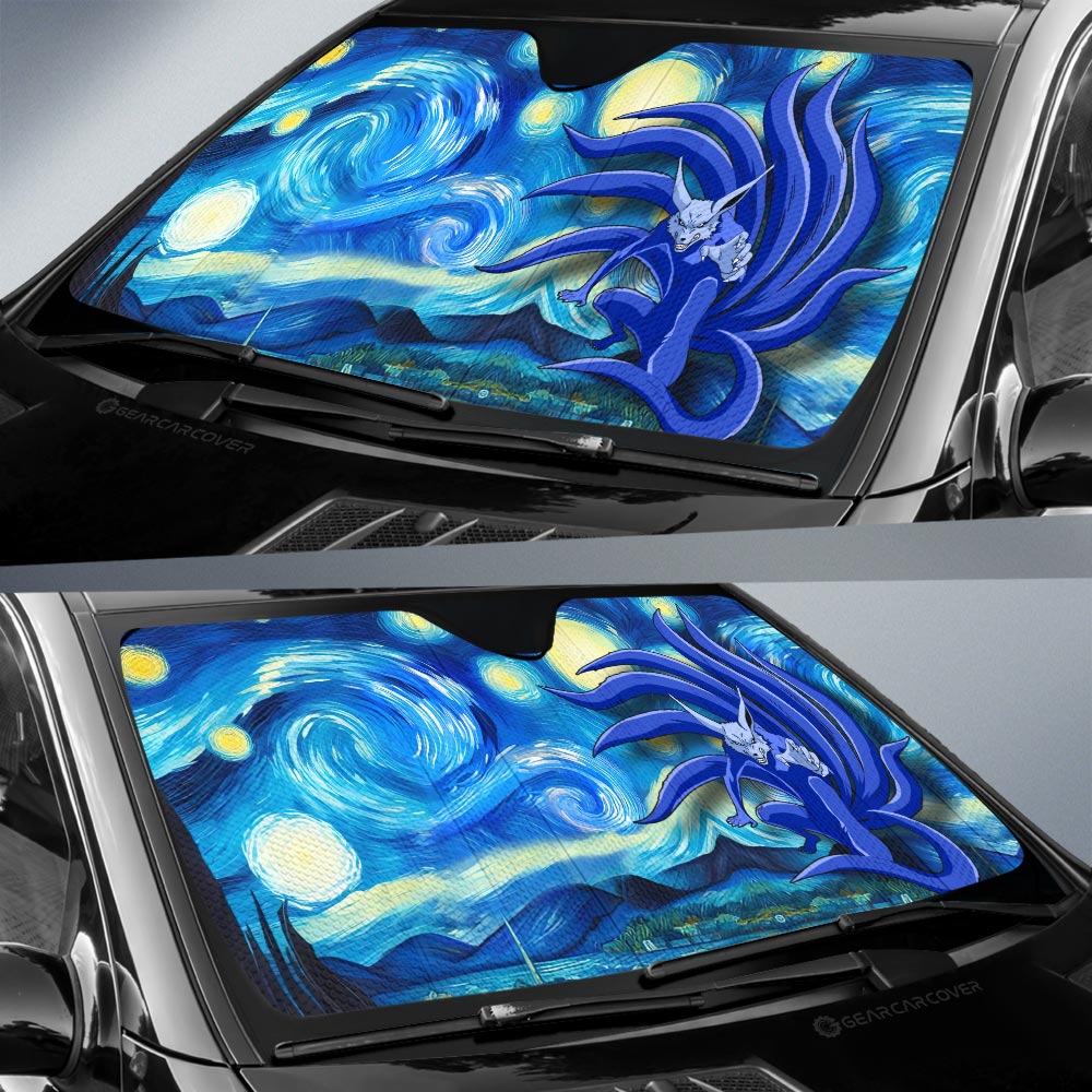 Kurama Car Sunshade Custom Starry Night Styles - Gearcarcover - 2