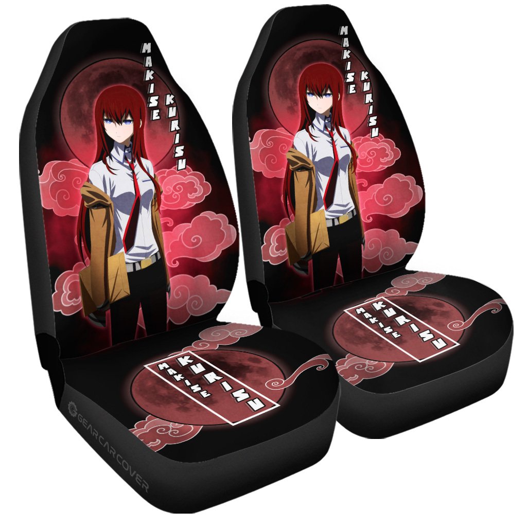 Kurisu Makise Car Seat Covers Custom Steins;Gate Anime Car Accessories - Gearcarcover - 3