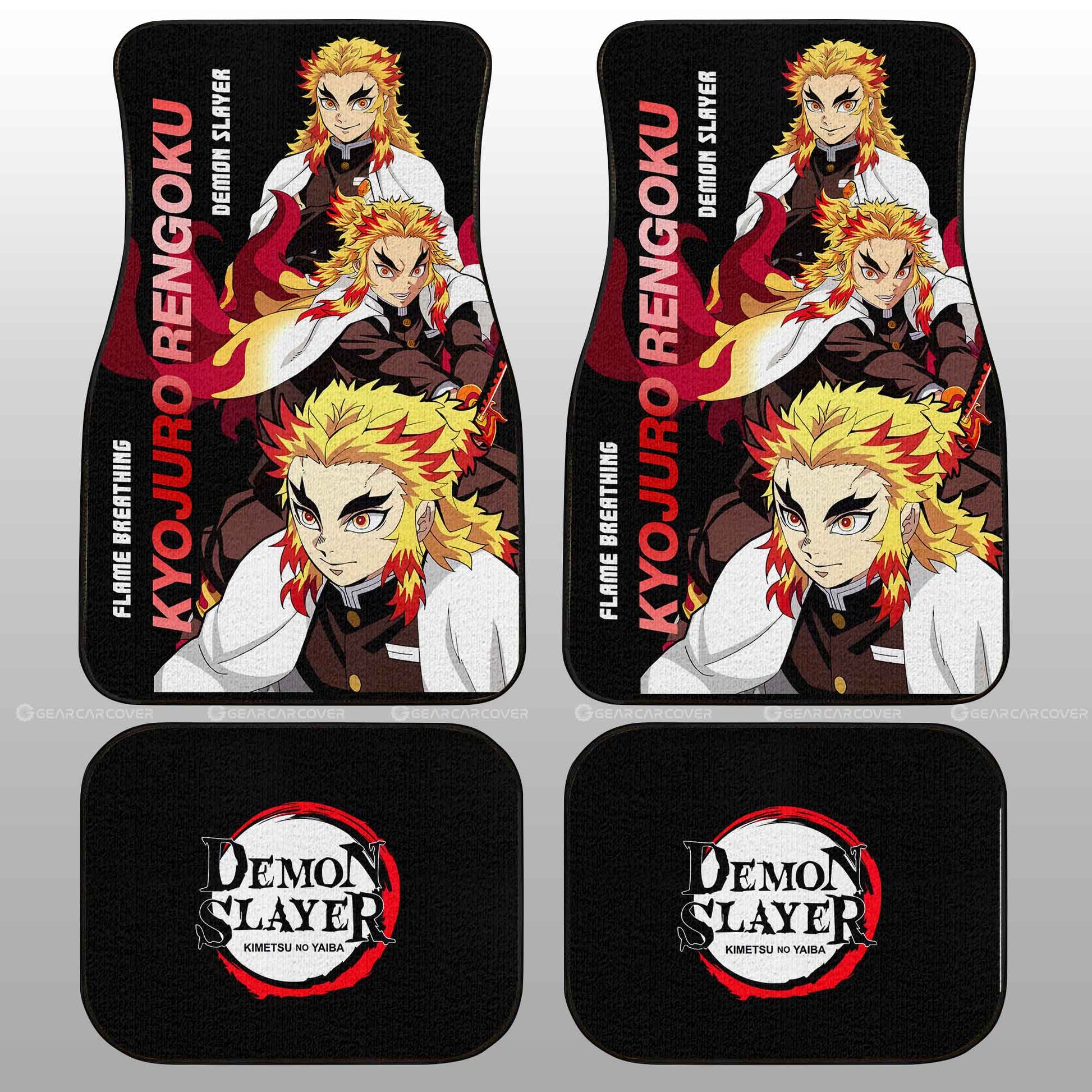 Kyojuro Rengoku Car Floor Mats Custom - Gearcarcover - 2