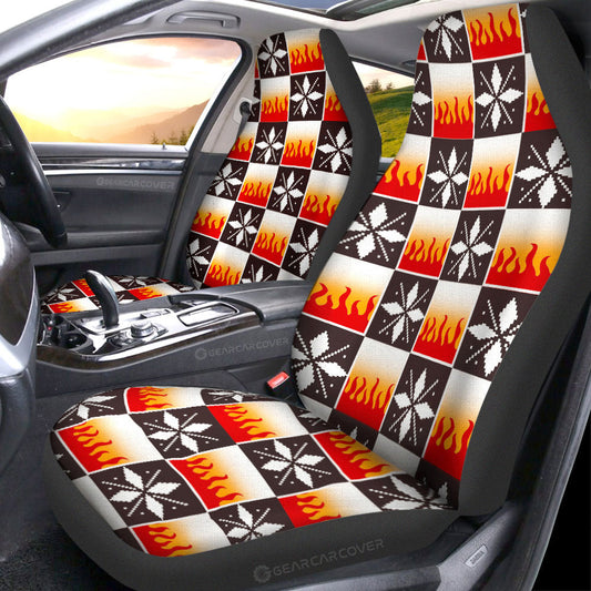 Kyojuro Rengoku Car Seat Covers Custom Anime Car Accessories - Gearcarcover - 1